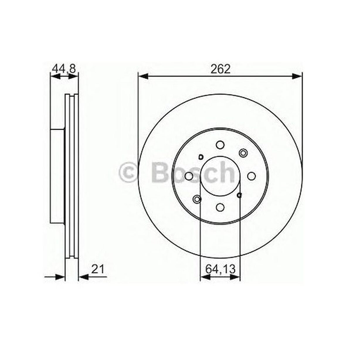 Bosch Fren Diski Ön [4D 262Mm] Civic V VI 1.4İ V Tec 90 Jazz